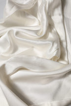 Dolce & Gabbana Ivory Silk Tapered High Waist Pants