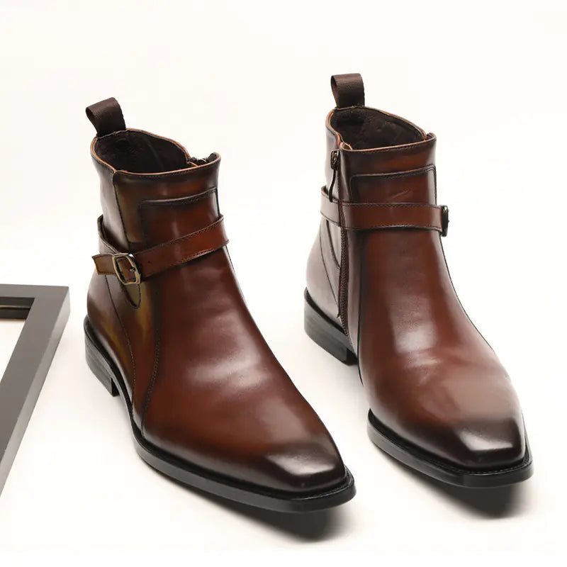 Men's High-Top Leather Martin Boots