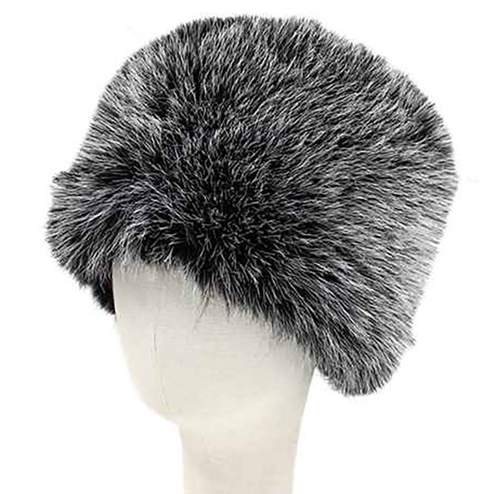 Elegant Plush Faux Fur Winter Hat: Dark,Pink