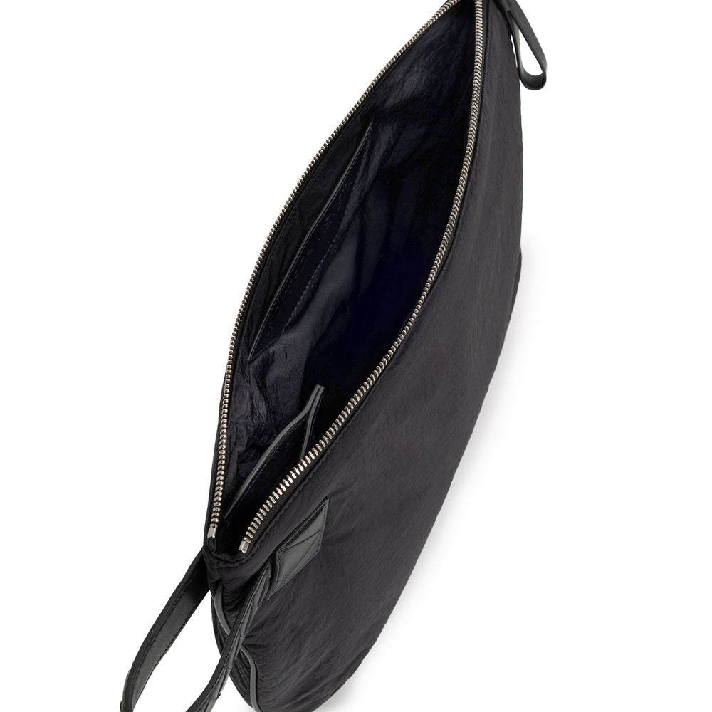 Bottega Veneta Black Nylon Clutch Bag