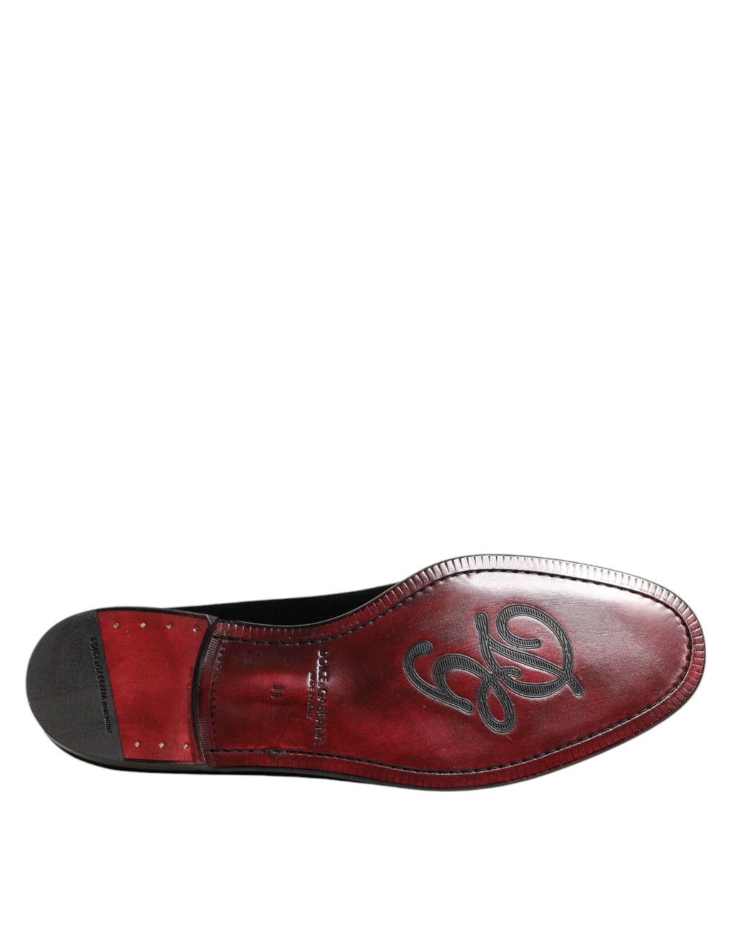 Dolce & Gabbana Black Velvet Slip On Loafers Men Formal Shoes