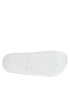Dolce & Gabbana White Black Leather Sandals Beachwear Shoes
