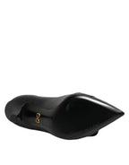 Dolce & Gabbana Black Devotion Leather Heels Pumps Shoes