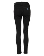 Dolce & Gabbana Black Cotton Skinny Mid Waist Denim Jeans