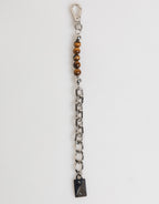 Dolce & Gabbana Silver Chain Brass Beaded Lobster Clasp Logo Men Bracelet
