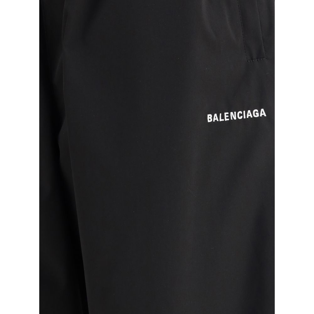 Balenciaga Black Polyester Casual Pants
