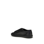 Saint Laurent Black Calf Leather Bos Taurus Sneakers