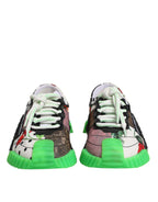 Dolce & Gabbana Multicolor DG Logo Leopard Cherry Sneaker Shoes
