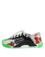 Dolce & Gabbana Multicolor DG Logo Leopard Cherry Sneaker Shoes