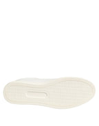 Dolce & Gabbana White Leather Rose Embroidery Low-Top  Shoes