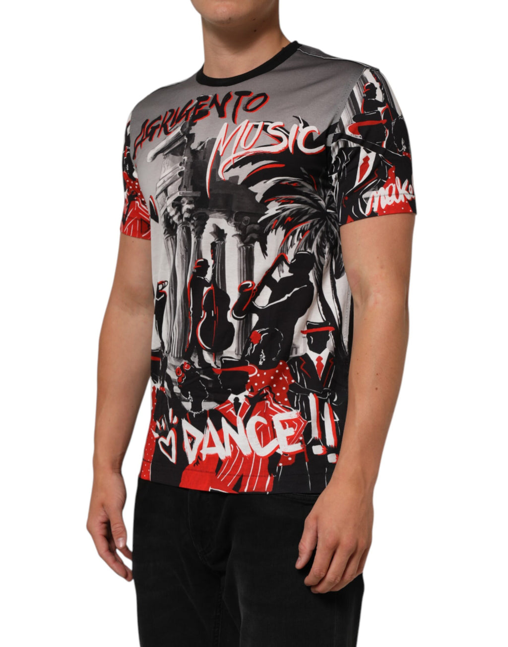 Dolce & Gabbana Multicolor Agrigento Dance Jazz Music Print T-shirt