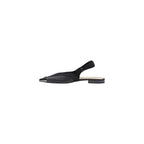 PINKO Black Leather Flat Sandals