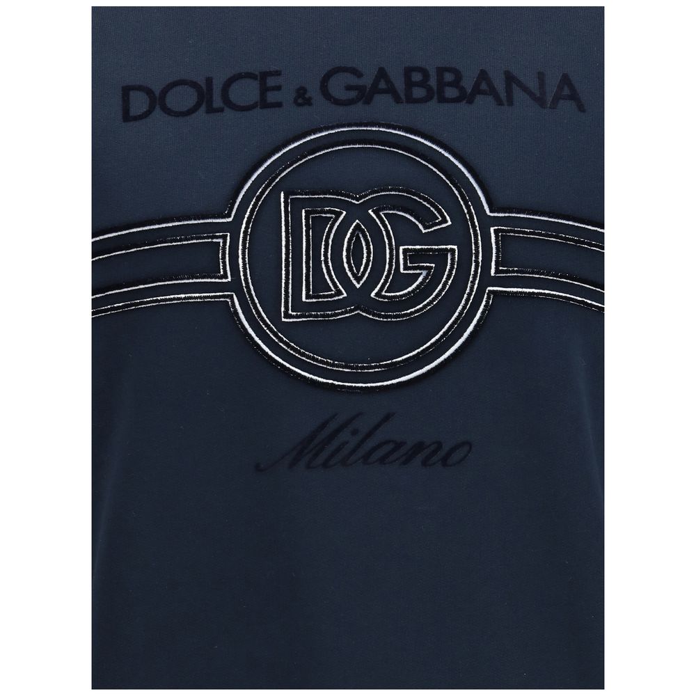 Dolce & Gabbana Blue Cotton Sweatshirt