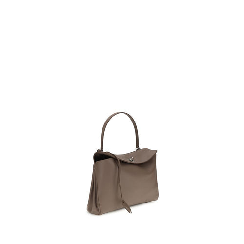 Balenciaga Szara Torebka na Ramię Bos Taurus ze Skóry Cielęcej