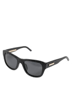 Dolce & Gabbana DG4177 Black Leather Frame Tinted Lens Sunglasses
