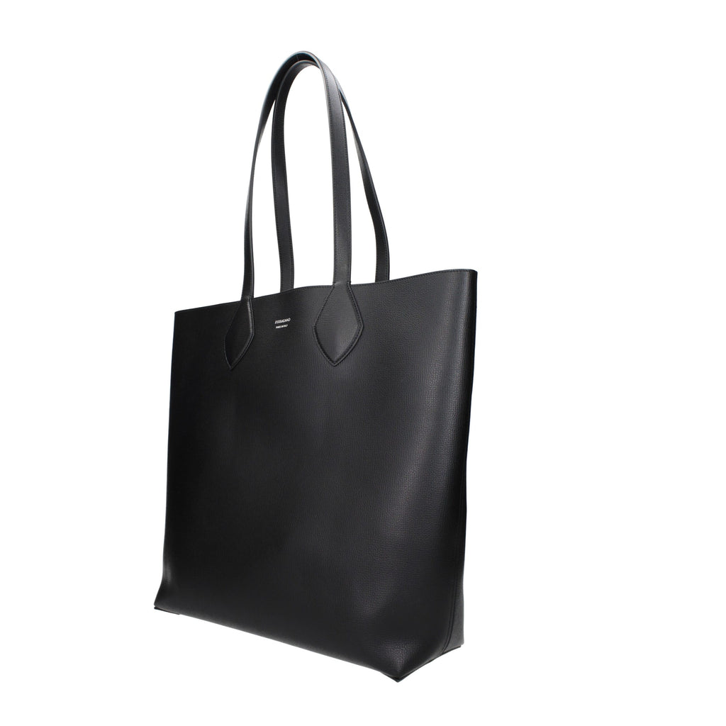 Ferragamo Black Leather Shoulder Bag