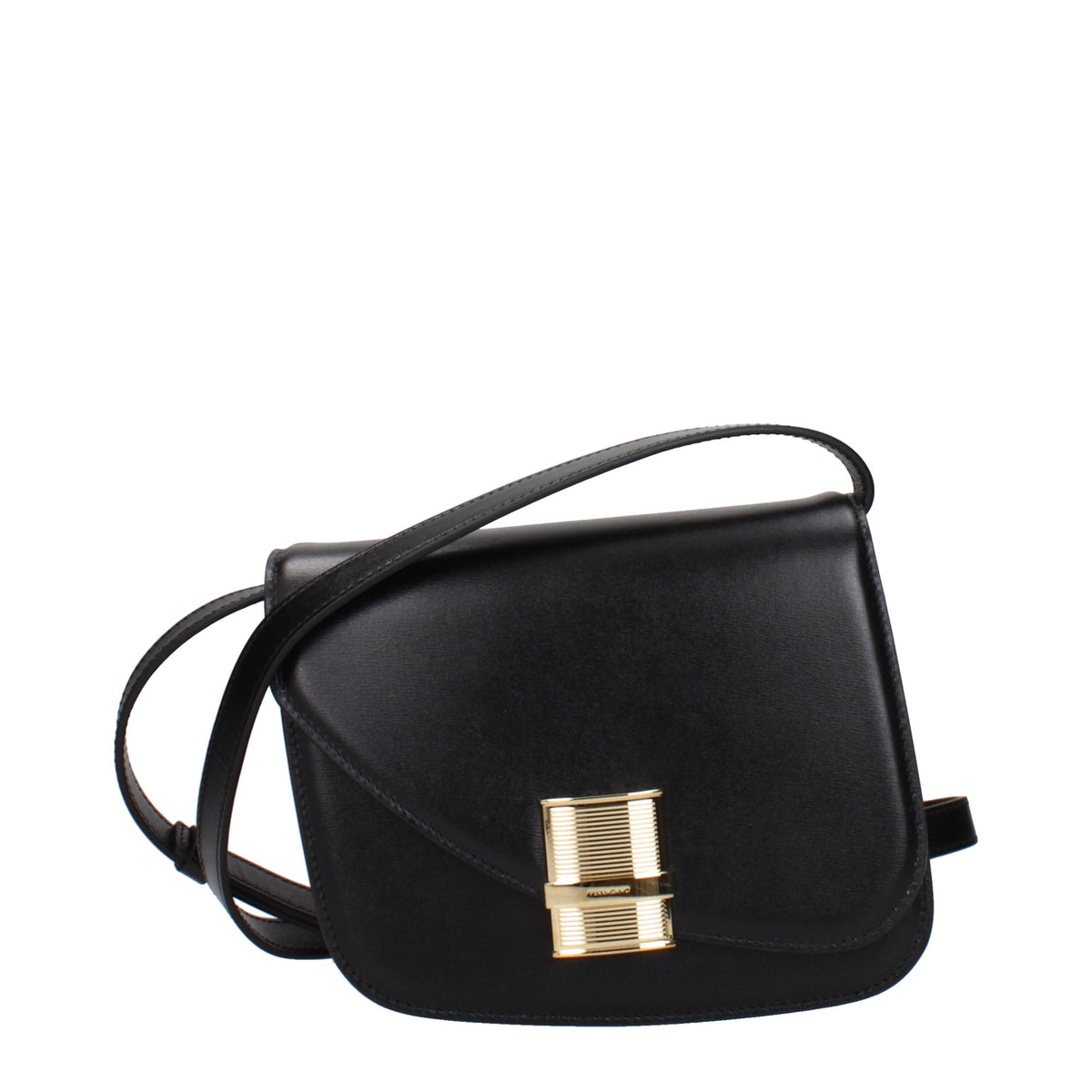Ferragamo Black Leather Crossbody Bag