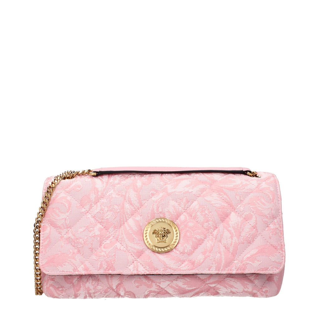 Versace Pink Fabric Shoulder Bag