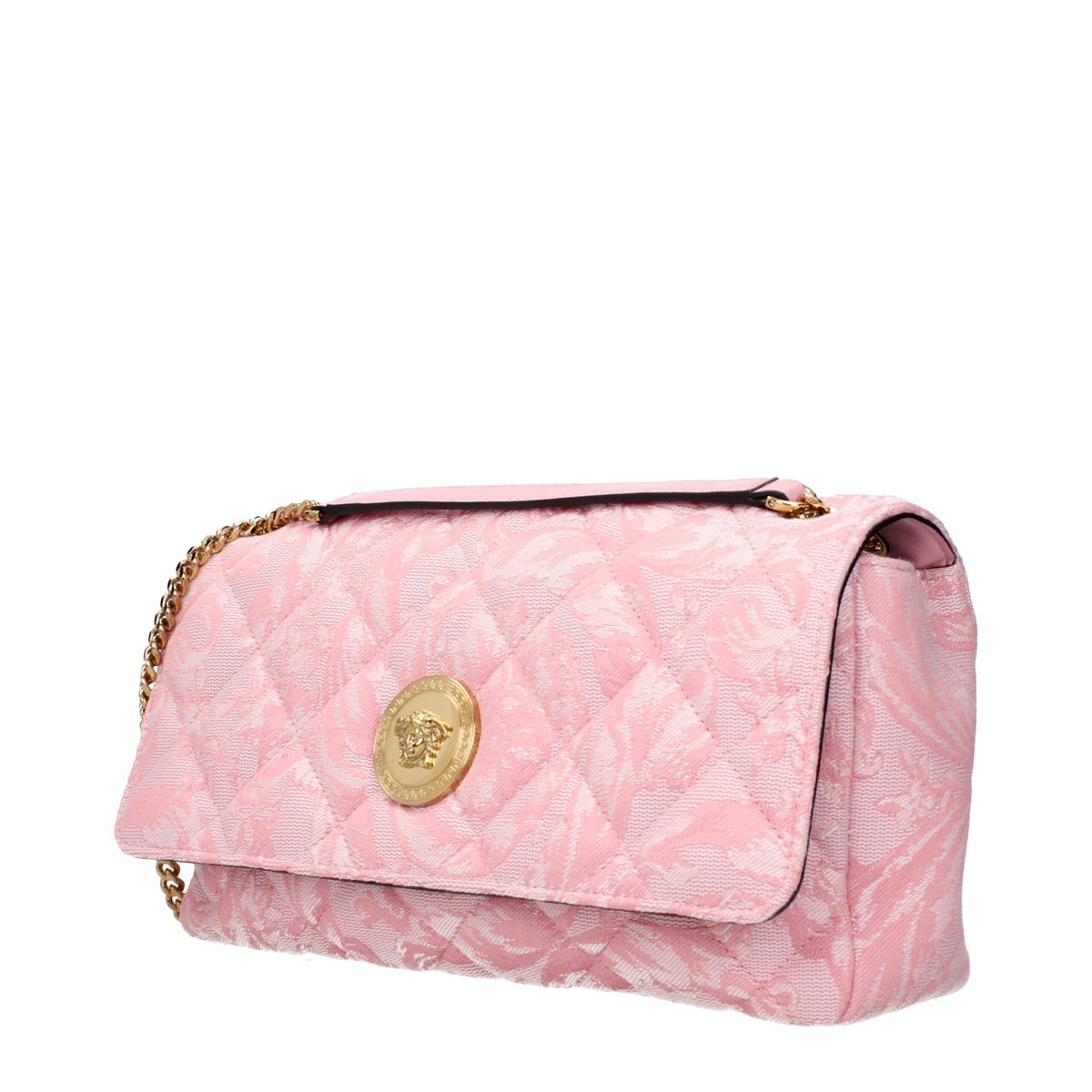 Versace Pink Fabric Shoulder Bag