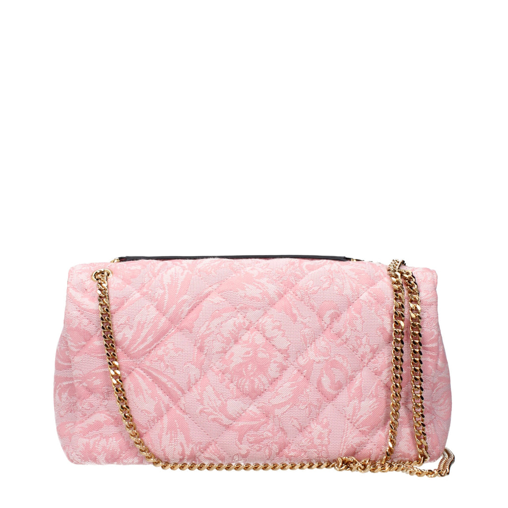 Versace Pink Fabric Shoulder Bag