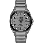 Hugo Boss Gray Stainless Steel Dress Watch