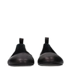 The Attico Black Leather Ballet Flats