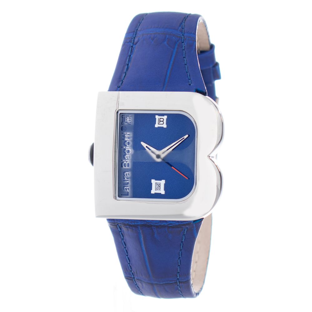 Laura Biagiotti Purple Leather Dress Watch