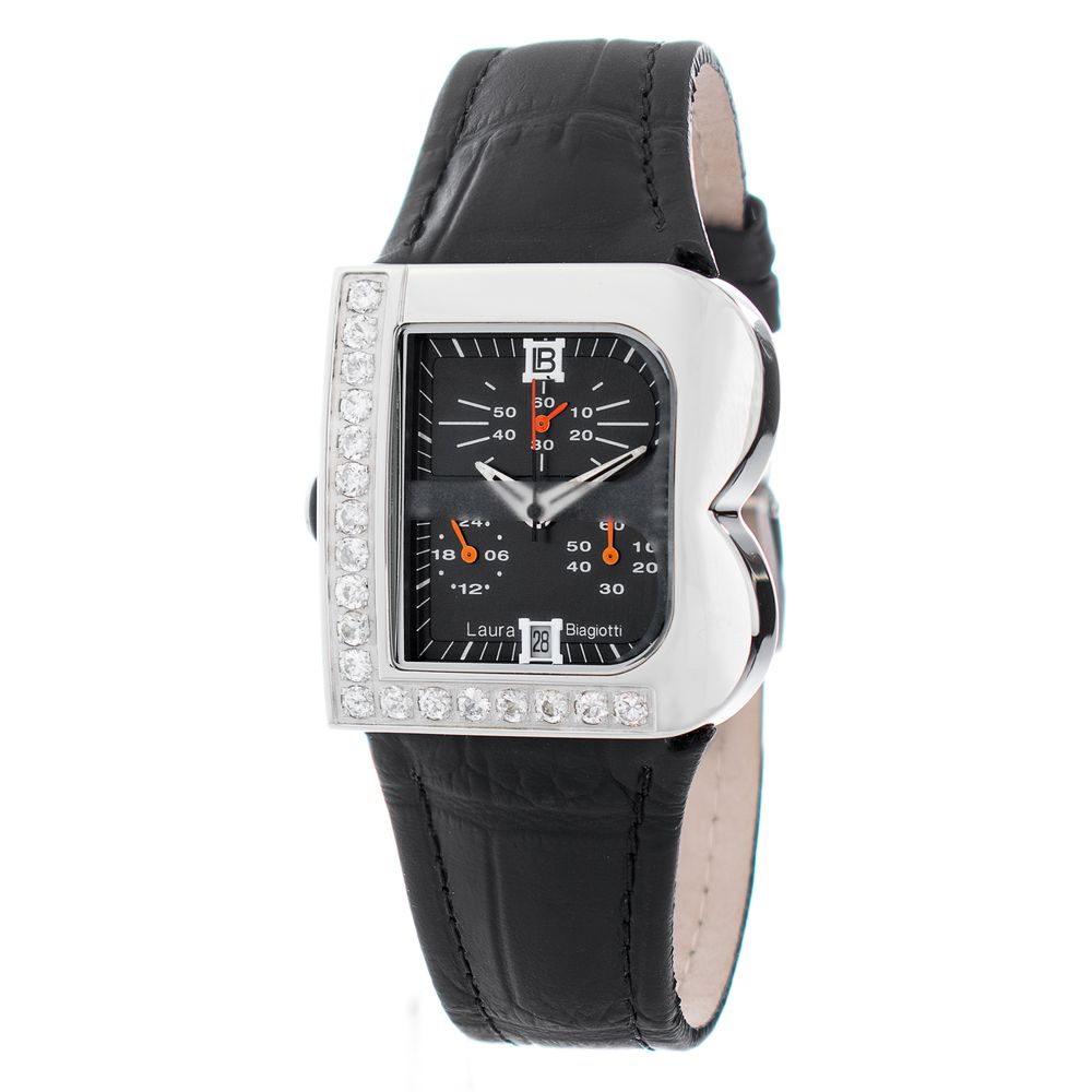 Laura Biagiotti Black Stainless Steel Dress Watch