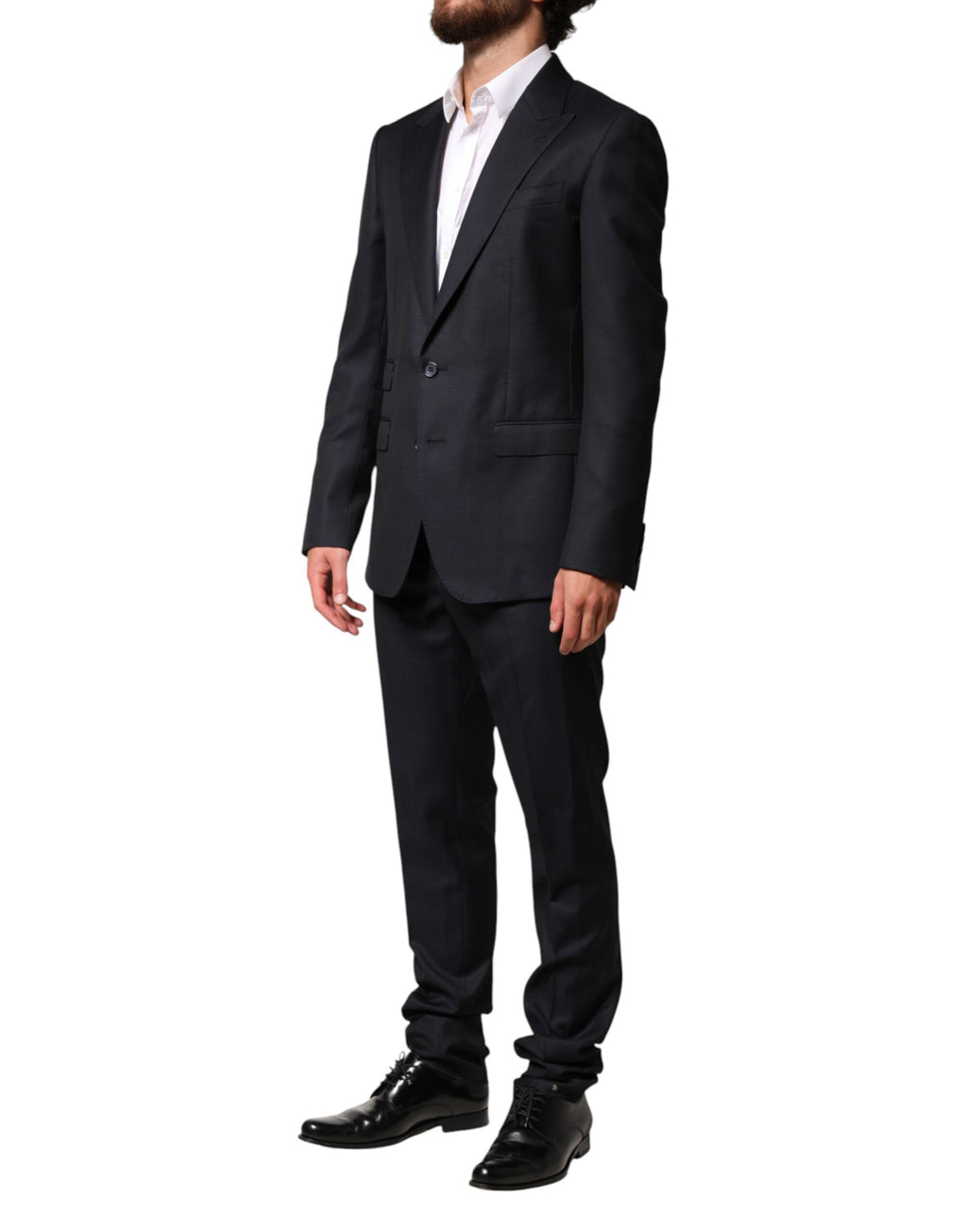 Dolce & Gabbana Black Wool Single Breasted Men 2 Piece Suit
