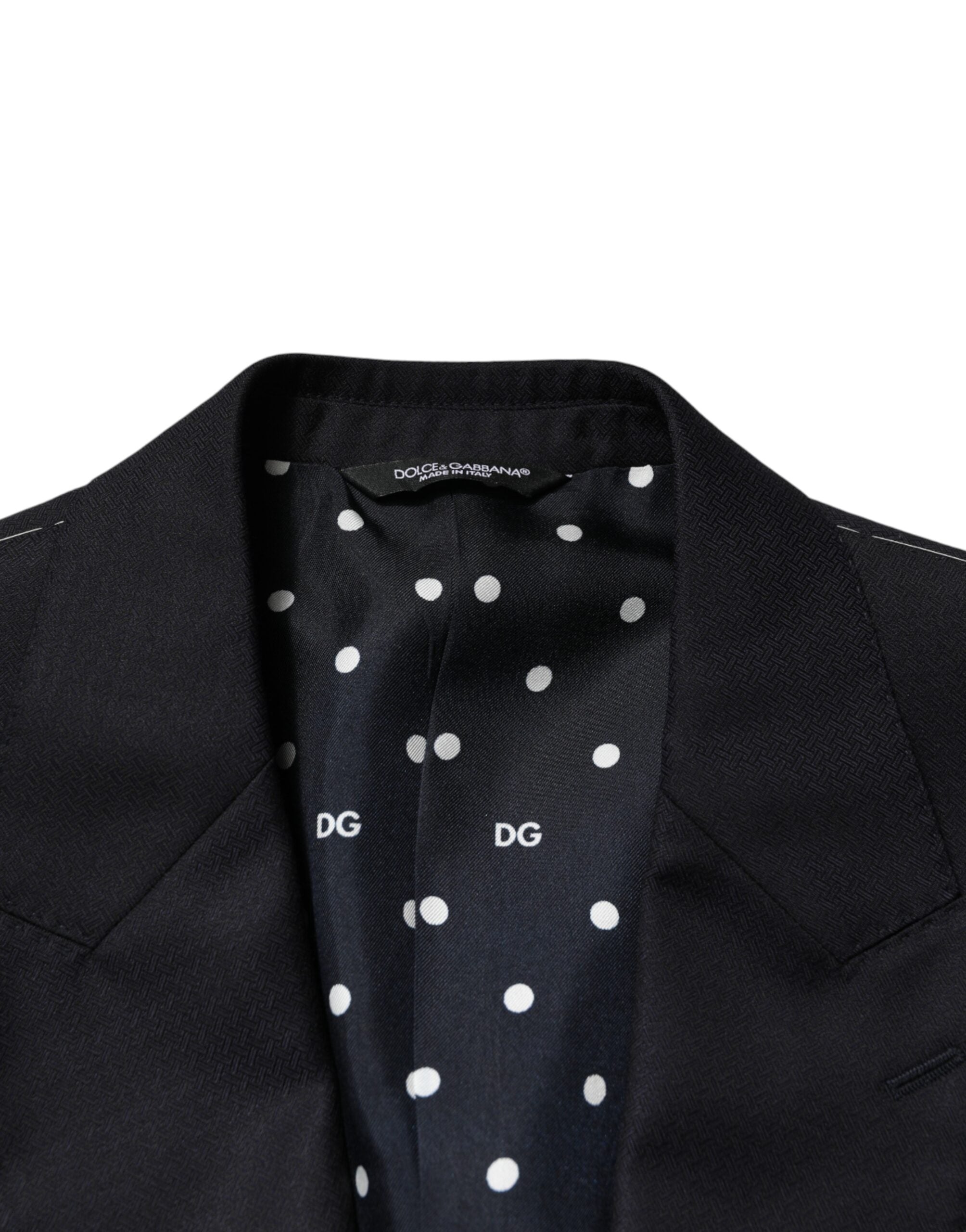 Dolce & Gabbana Black Wool Single Breasted Men 2 Piece Suit