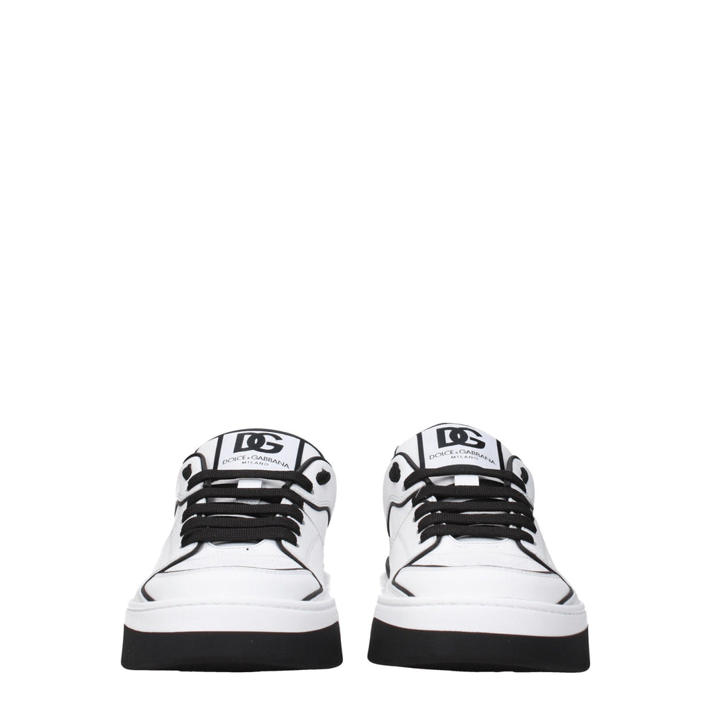 Dolce & Gabbana White Leather Sneakers