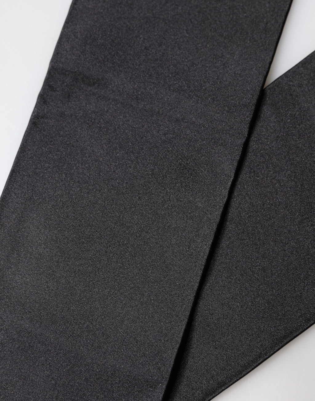 Dolce & Gabbana Black Silk Fringes Neck Wrap Foulard Scarf