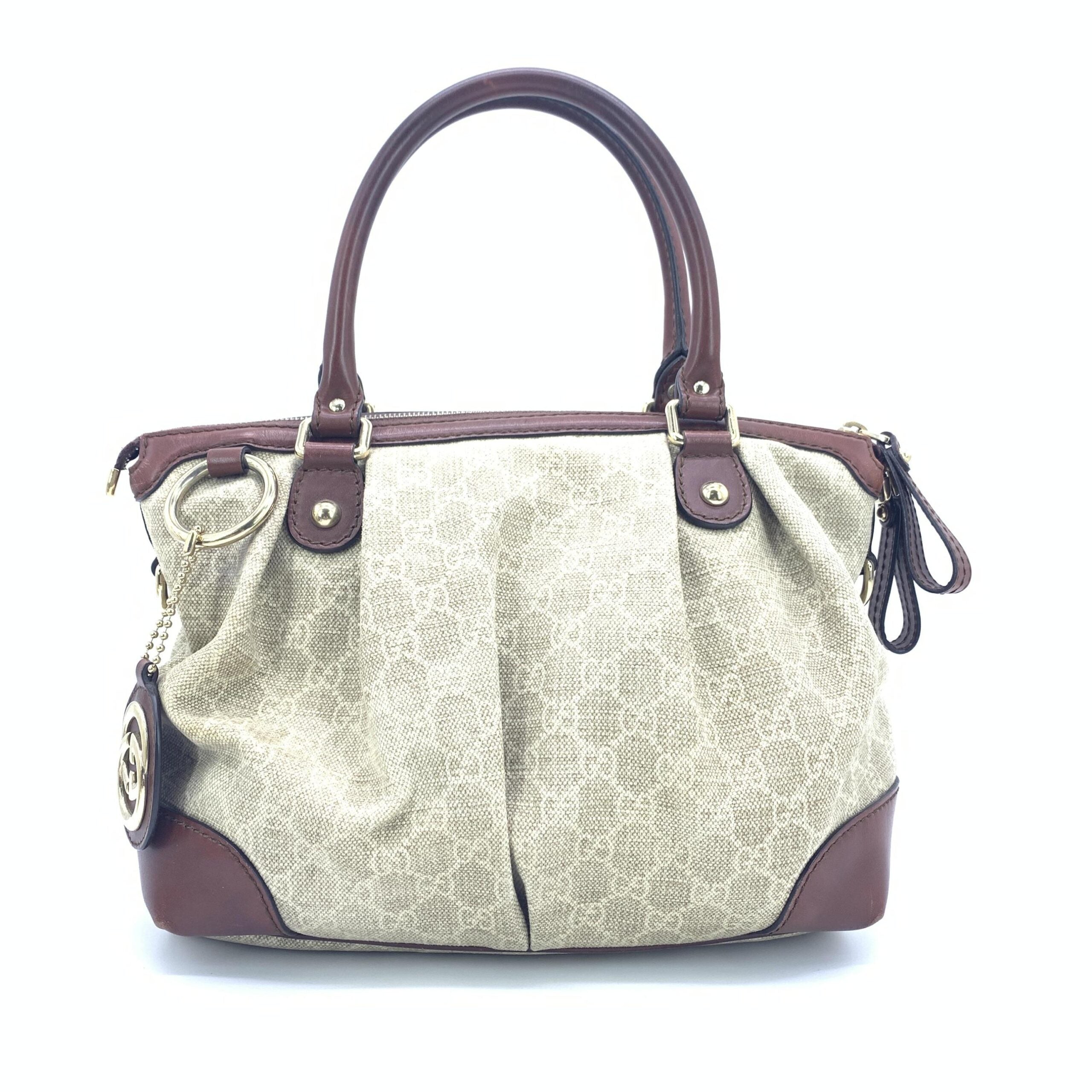 Gucci Monogram GG Canvas Top Handle Handbag