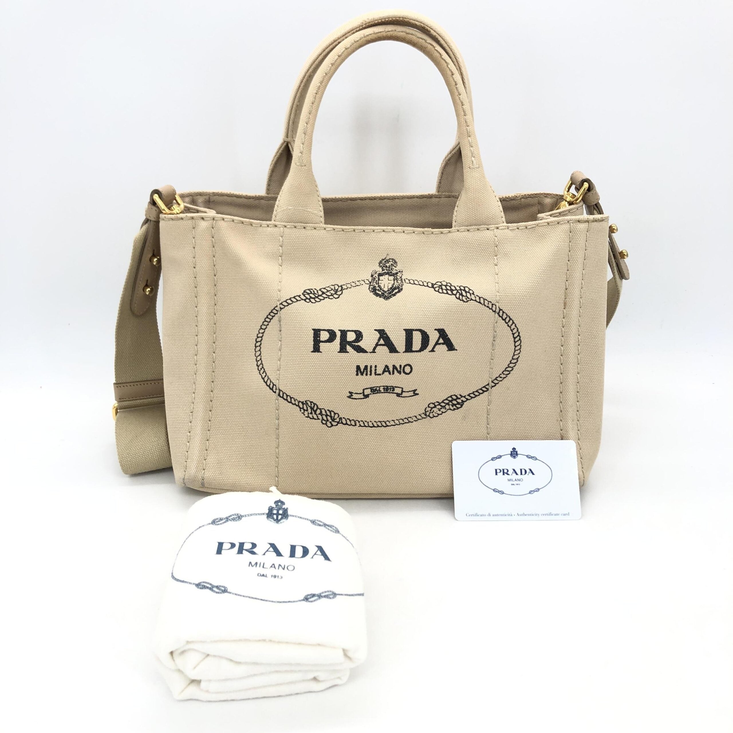 Prada Canapa 2 Way Tote Bag