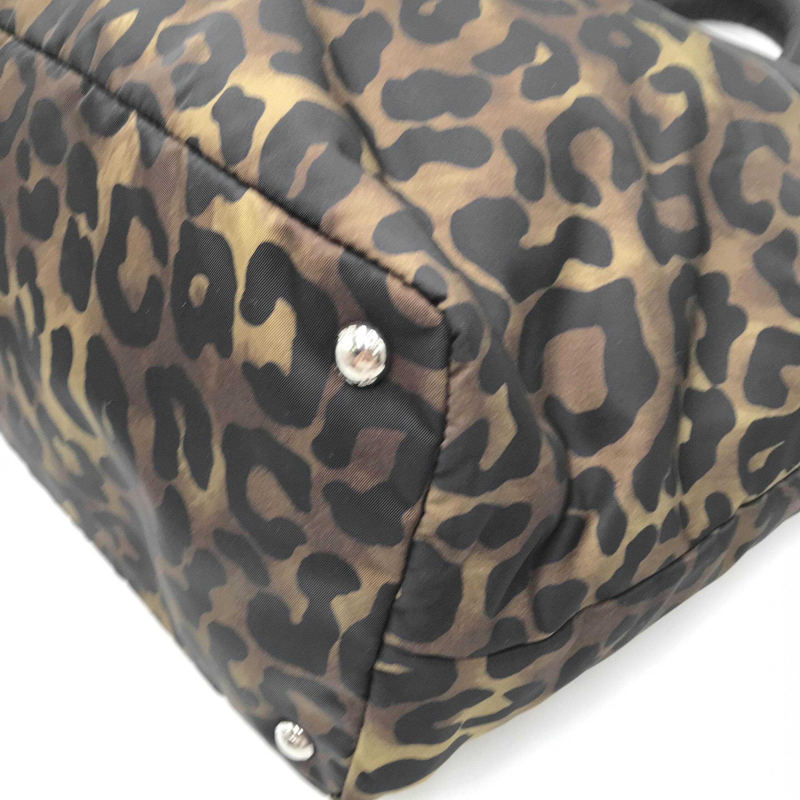 Prada Leopard Print Reversible Tote Bag
