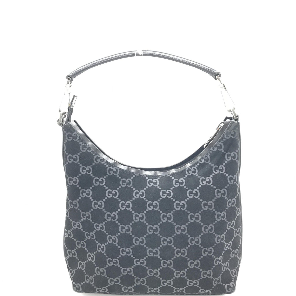 Gucci GG Monogram Suede Hobo Bag