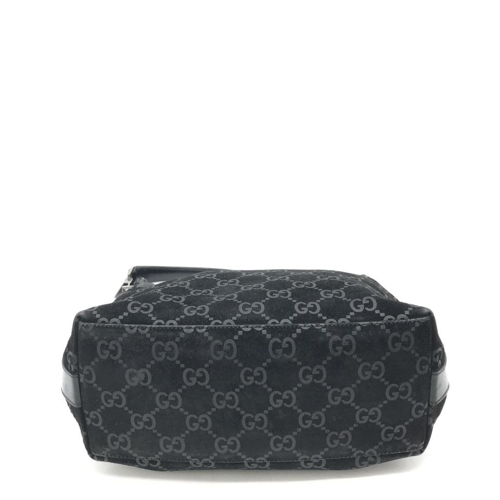 Gucci GG Monogram Suede Hobo Bag