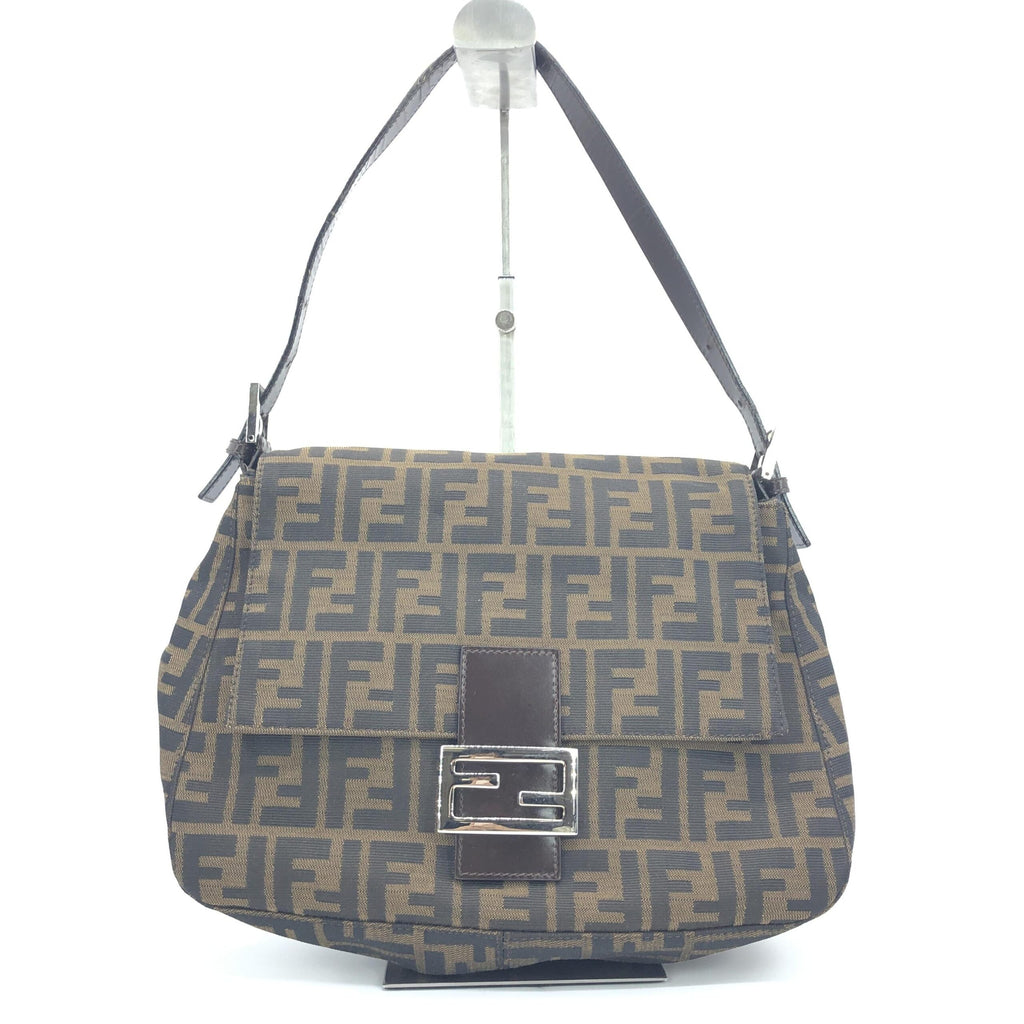 Fendi Zucca-Print Mamma Baguette Handbag