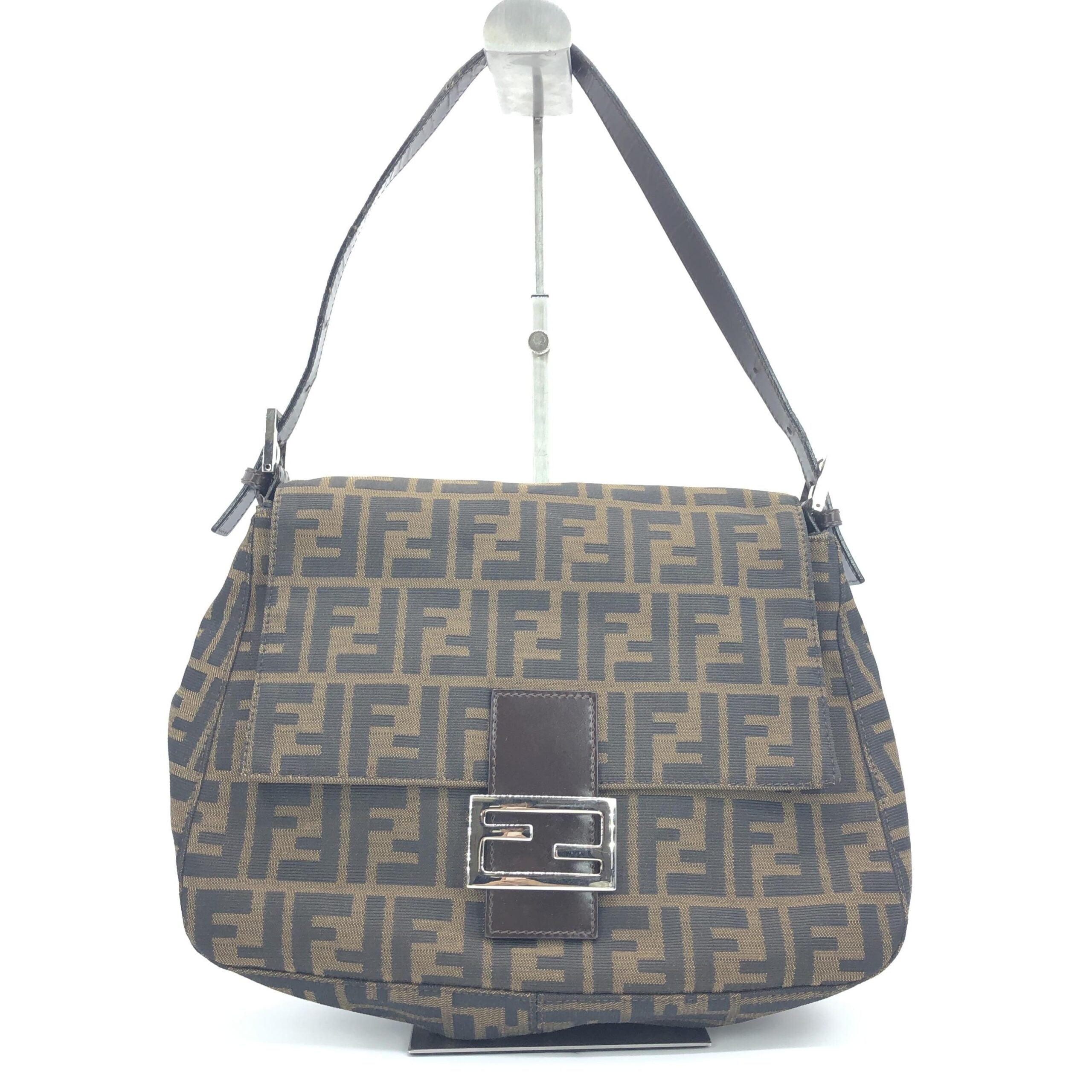 Fendi Zucca-Print Mamma Baguette Handbag