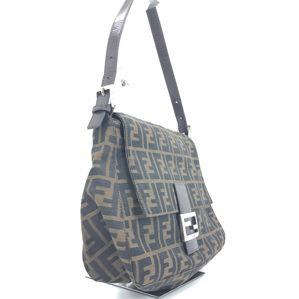 Fendi Zucca-Print Mamma Baguette Handbag