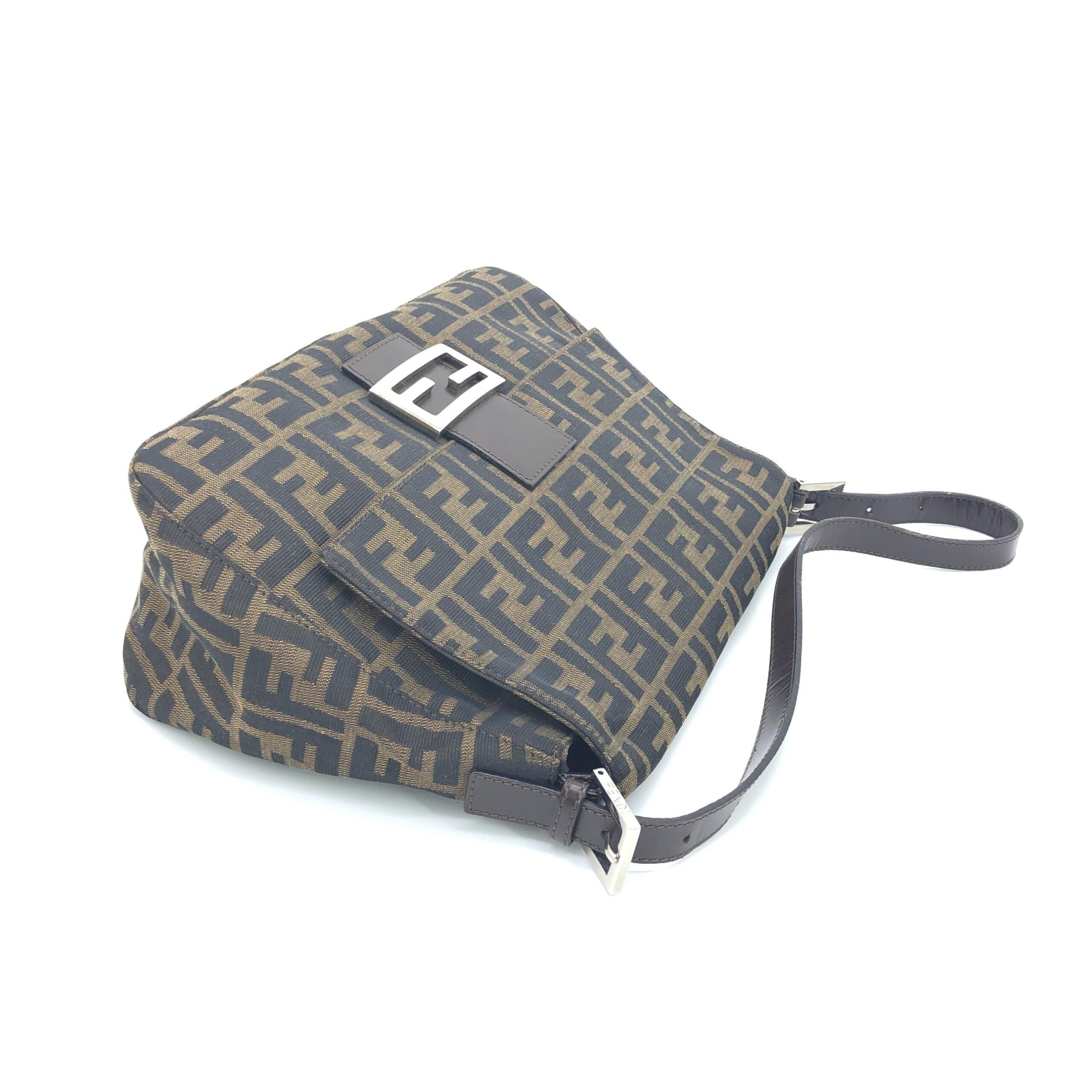 Fendi Zucca-Print Mamma Baguette Handbag