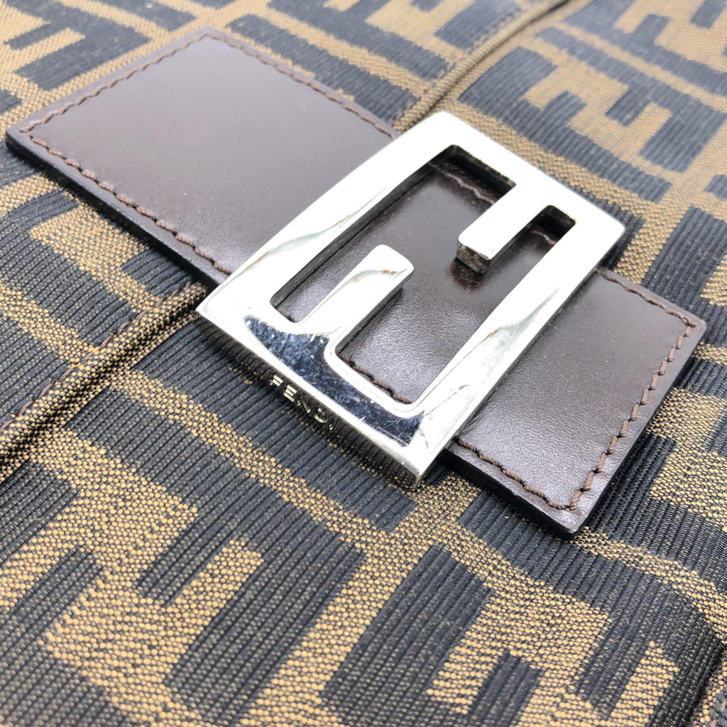 Fendi Zucca-Print Mamma Baguette Handbag