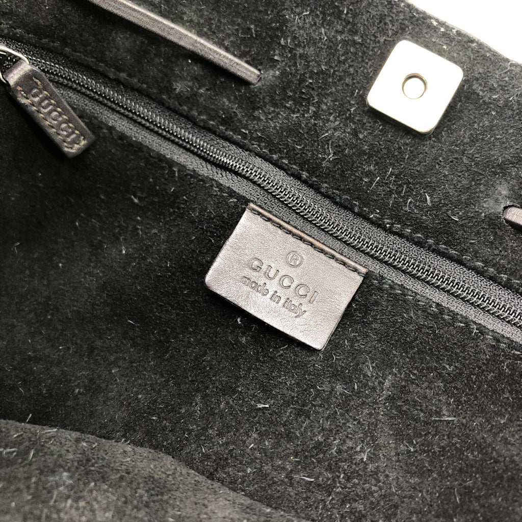 Gucci GG Suede Drawstring Tote Bag