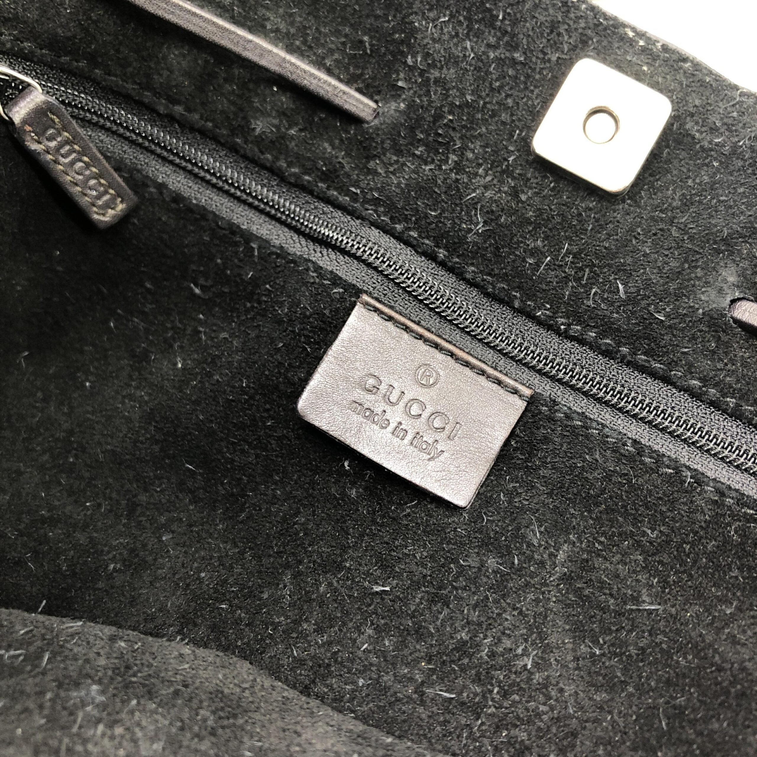 Gucci GG Suede Drawstring Tote Bag