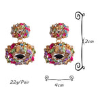 Fashionable Colorful Oval Earrings for Cross-Border Trade