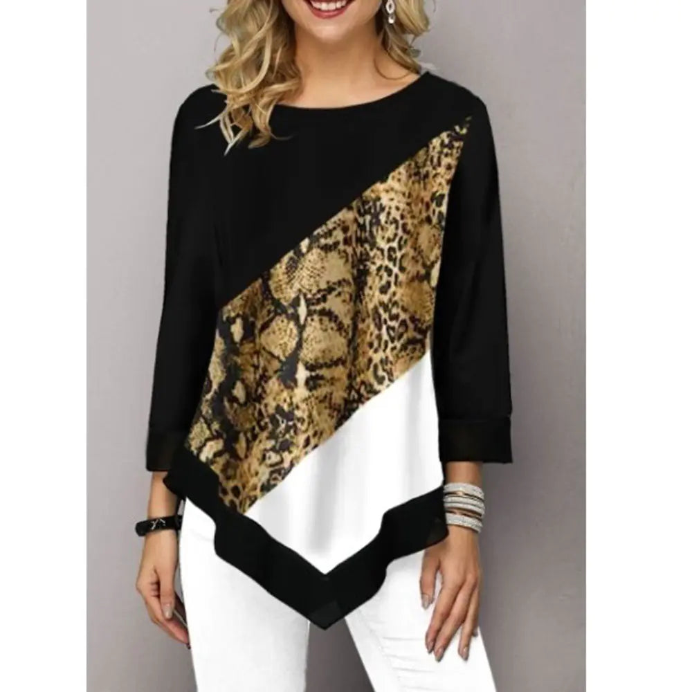 New Digital T-Shirt, 3/4 Sleeve Print Tee