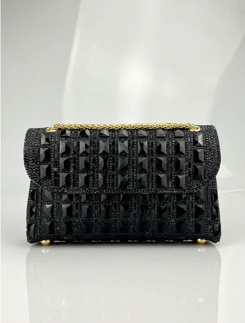 Rhinestone Chain Clutch Bag