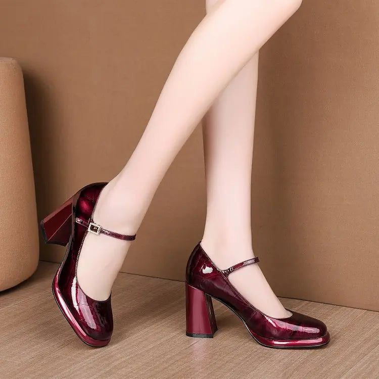 Waterproof High Heels for Women - Thick Sole Chunky Heels
