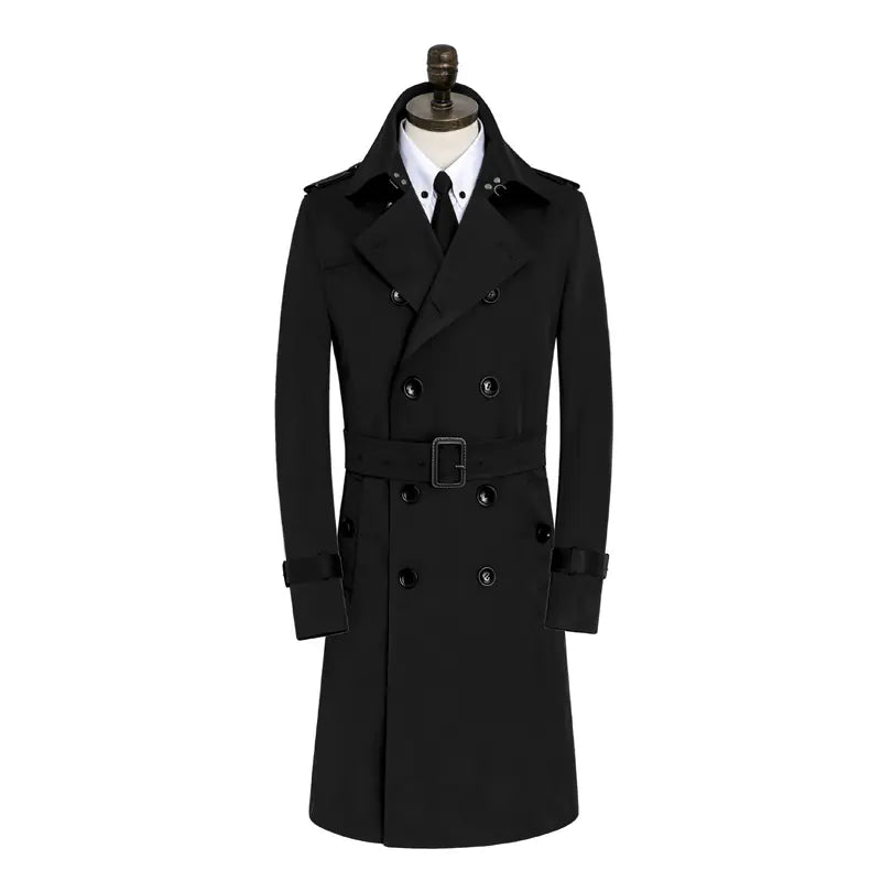 Men's Waterproof Long Slim Windbreaker for Autumn/Winter