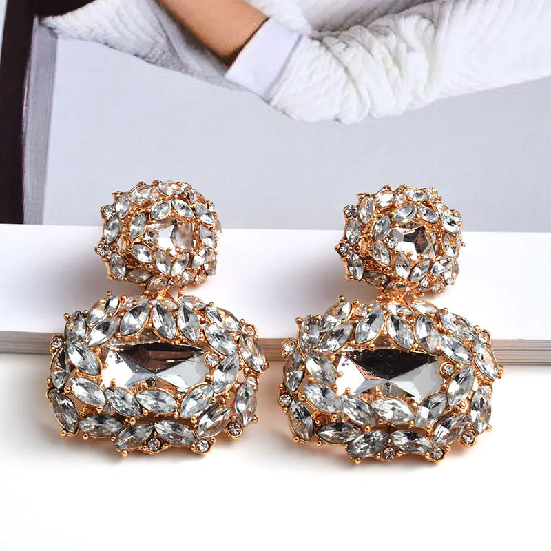 Fashionable Colorful Oval Earrings for Cross-Border Trade